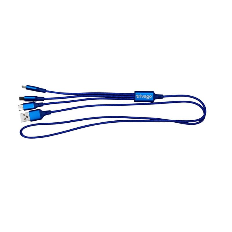 3’ Metallic 3-in-1 Cable