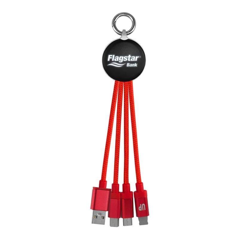 Metallic Logo Light Up Cable with Type C USB
