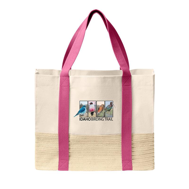 Port Authority® Straw Market Tote