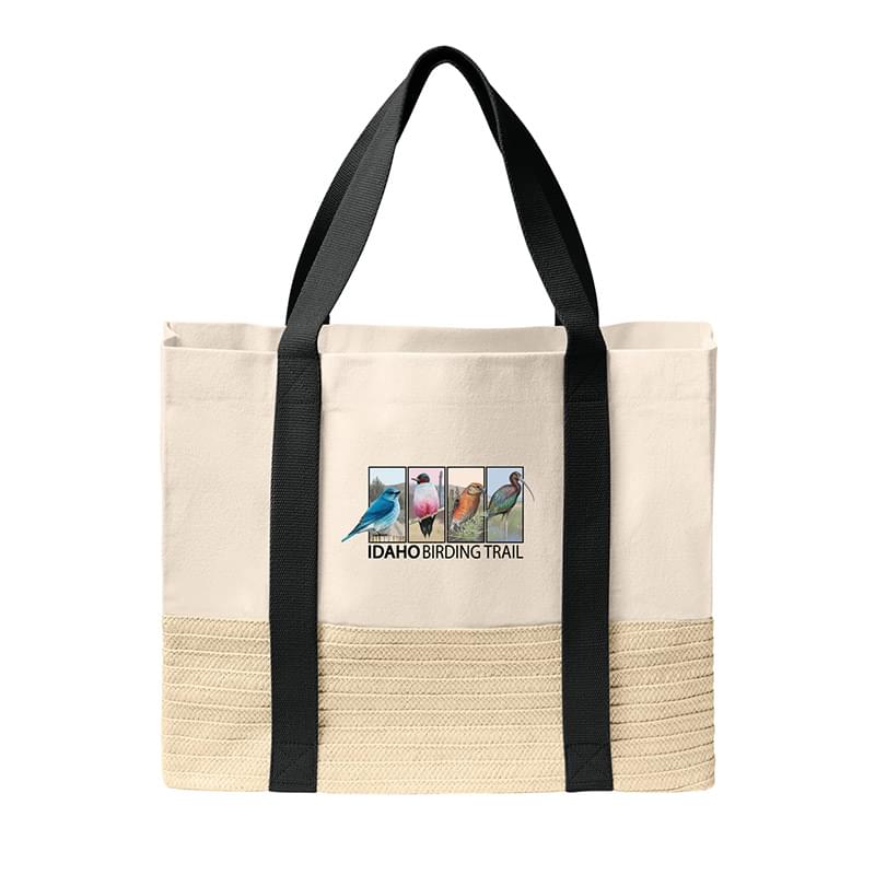 Port Authority® Straw Market Tote