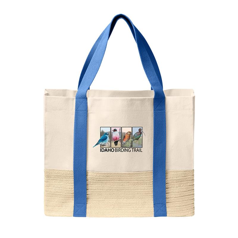 Port Authority® Straw Market Tote