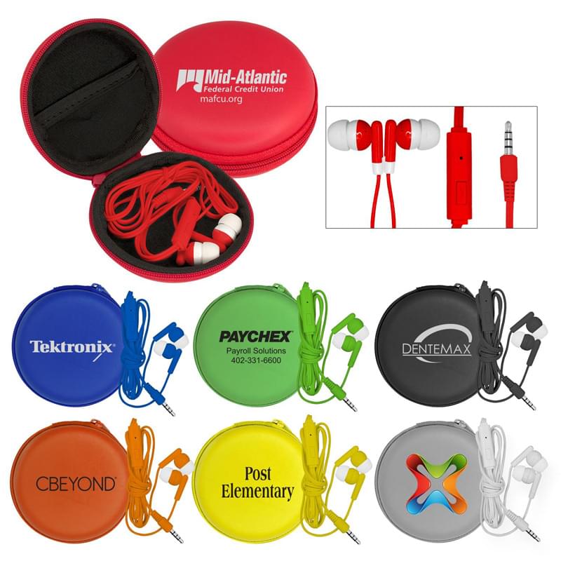 Deluxe Case with Colorful Mic and Ear Buds