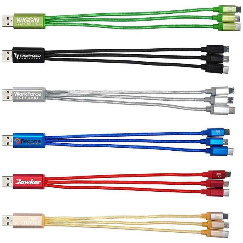 Metallic 3-in-1 Charging Cable