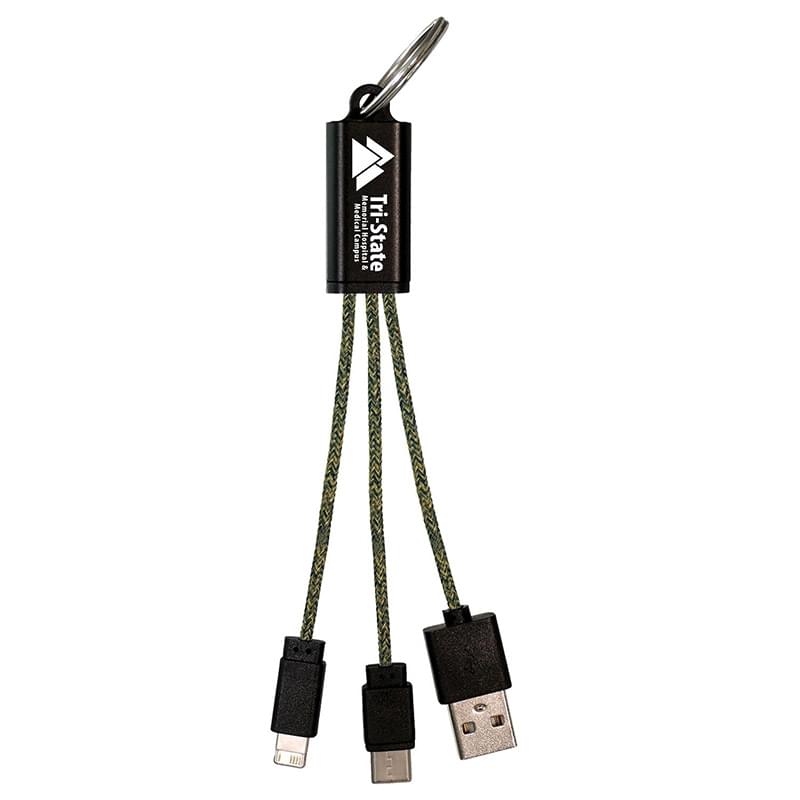 Ridge 3-in-1 Charging Cable Keychain