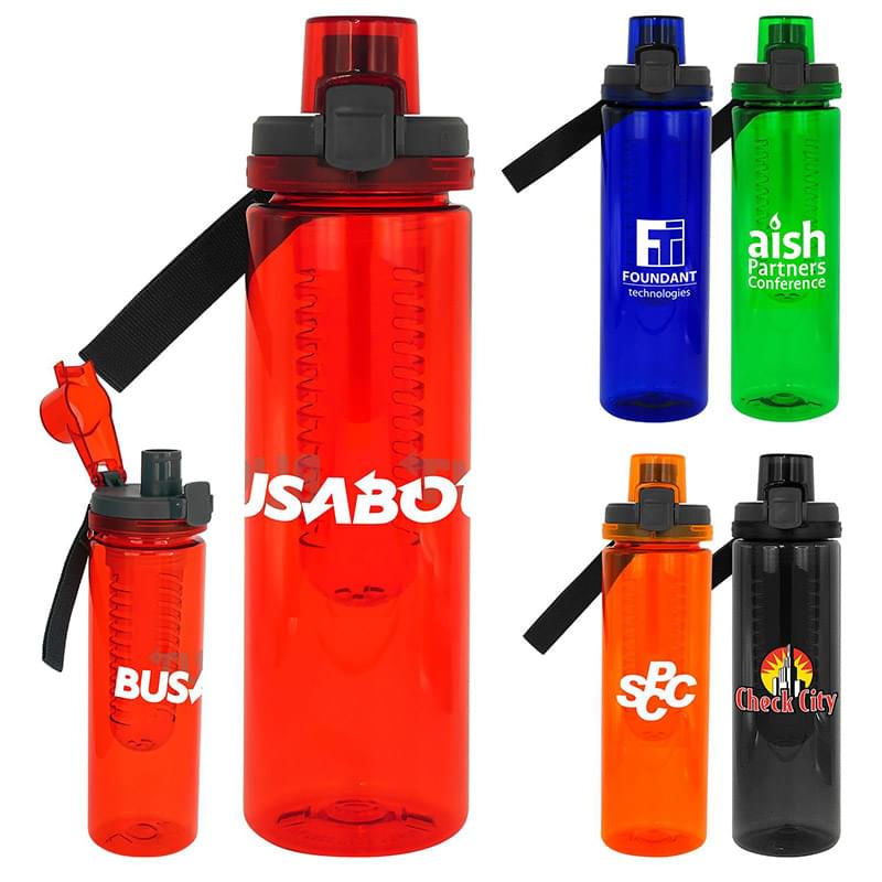Locking Lid 24 oz. Colorful Bottle with Infuser