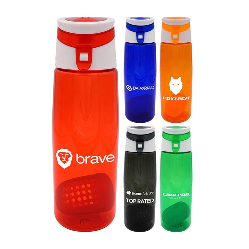 Trendy 25 oz. Colorful Contour Bottle with Floating Infuser
