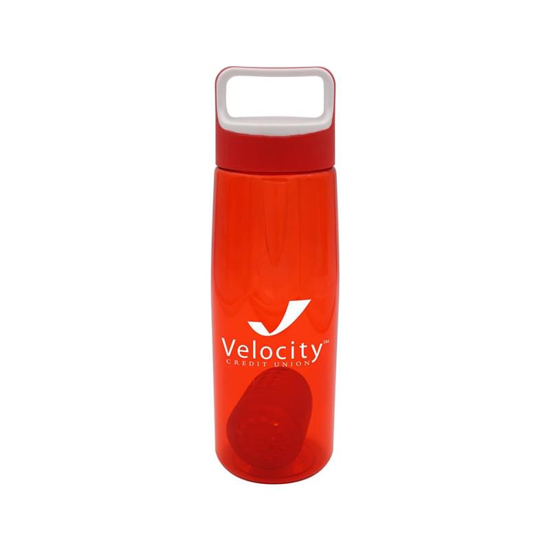 Boxy 25 oz. Colorful Contour Bottle with Floating Infuser