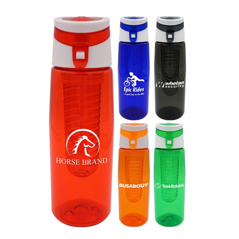 Trendy 25 oz. Colorful Contour Bottle with Infuser