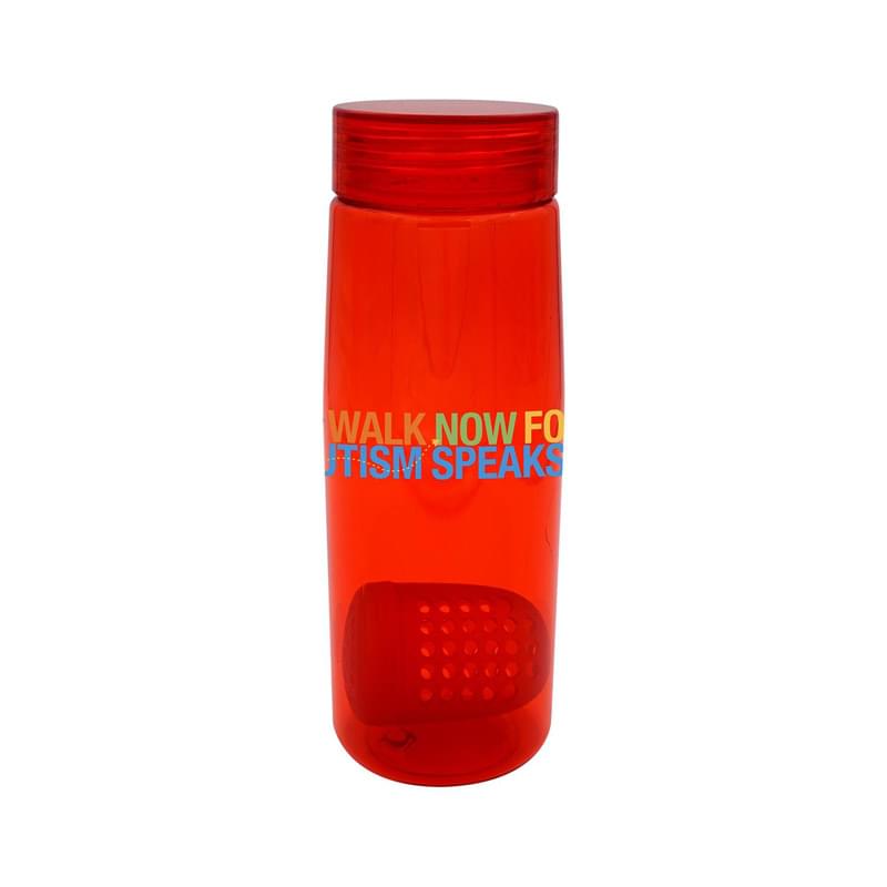 Clear View 25 oz. Colorful Contour Bottle with Floating Infuser