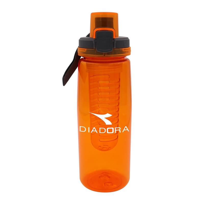 Locking Lid 25 oz. Colorful Contour Bottle with Infuser