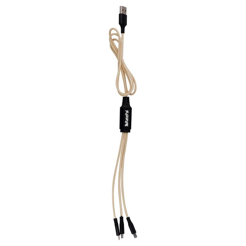 Custom 3’ Metallic Logo Light Up Cable