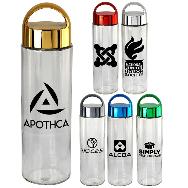 Metallic Arch 22. oz Glass Bottle