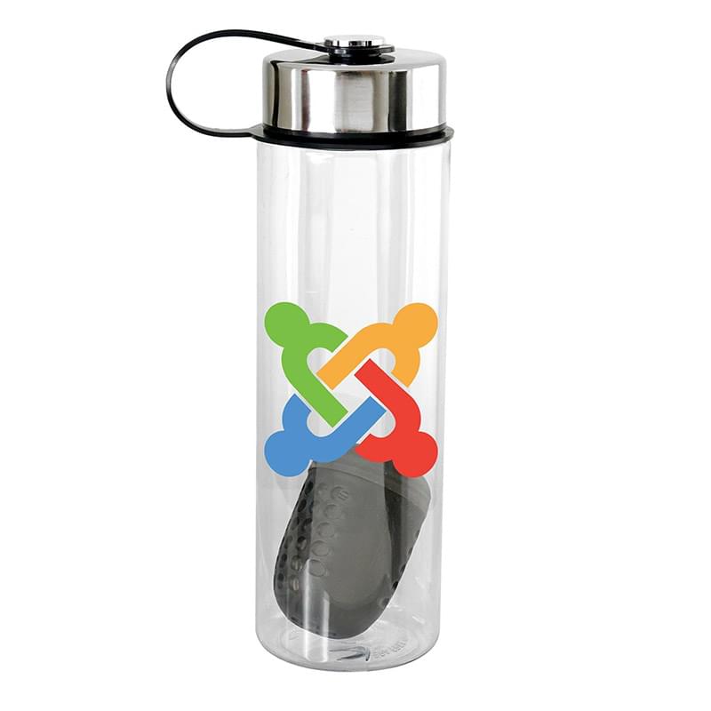 Metal Lanyard Lid Colorful 24 oz. Bottle with Floating Infuser