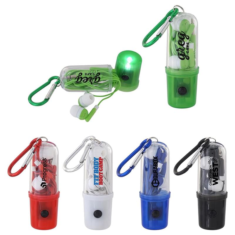 Carabiner Case Light with Ear Buds