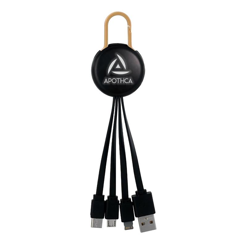 Light up logo Clip 3 in 1 Charging Cable