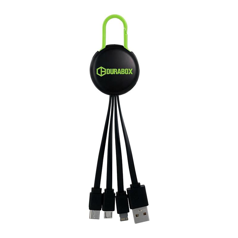 Black Colorful Clip 3 in 1 Charging Cable