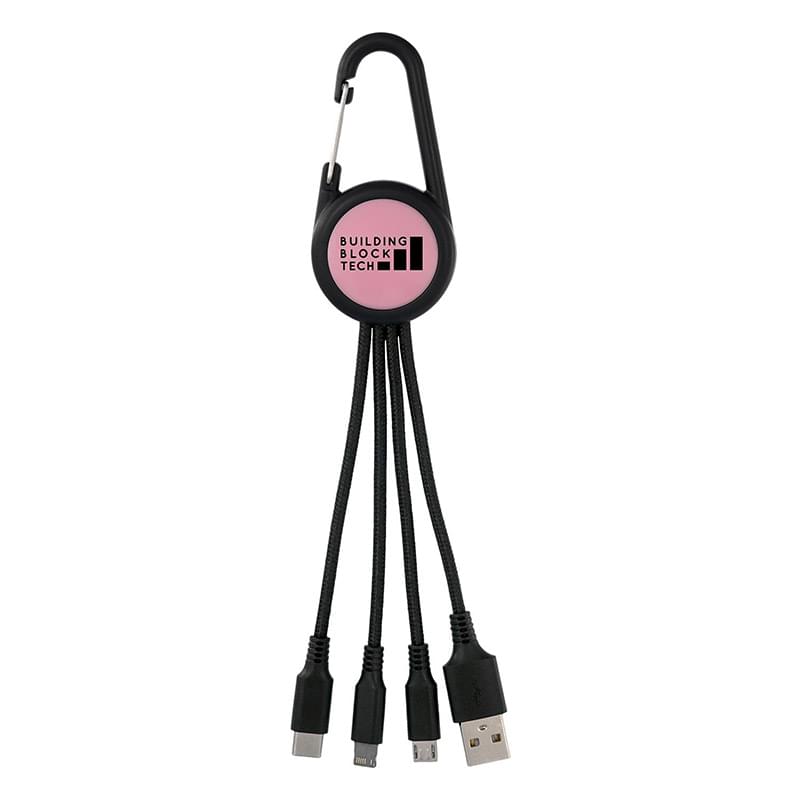Colorful 3-in-1 Carabiner Charging Cable