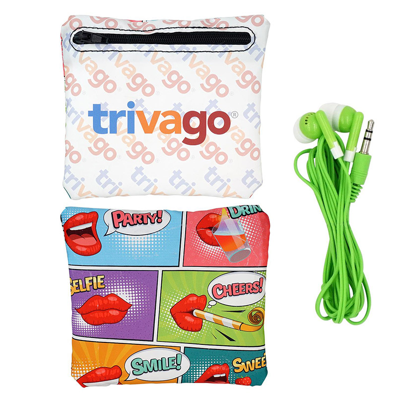 Full Color Pouch with Ear Buds