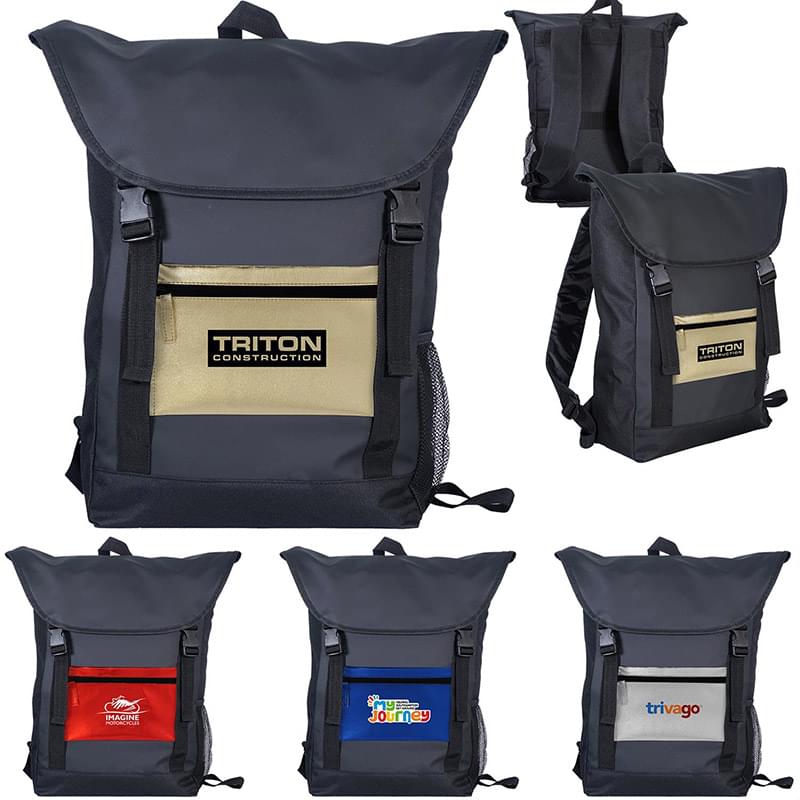 Metallic Pocket Strap Backpack