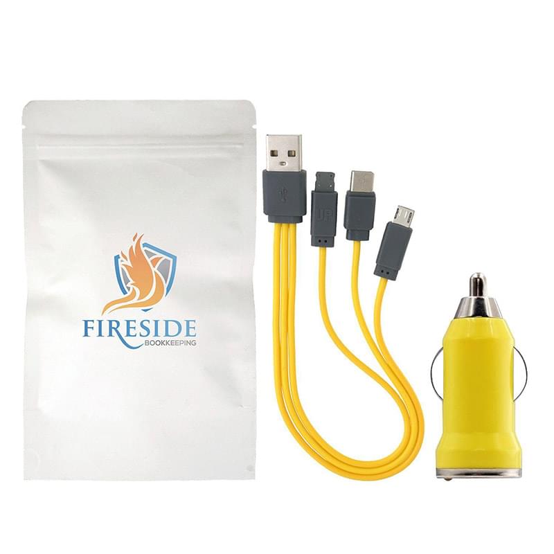 Large Zipped Up Car Charging Set