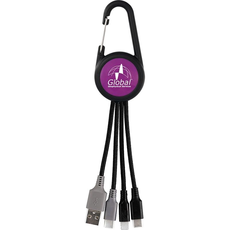 Colorful 3-in-1 Carabiner Duo Charging Cable