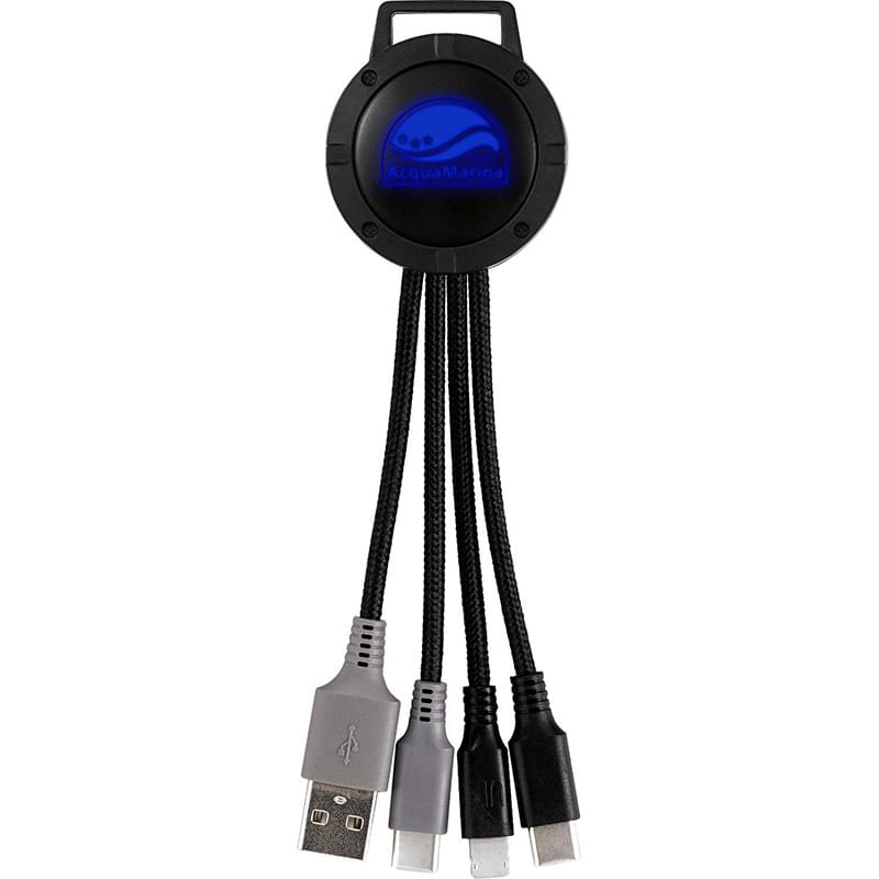 Light Up Color Two Tone 3-in-1 Duo Charging Cable