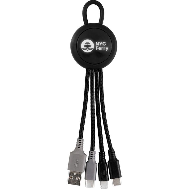 Color Light Up Loop 3-in-1 Duo Charging Cable