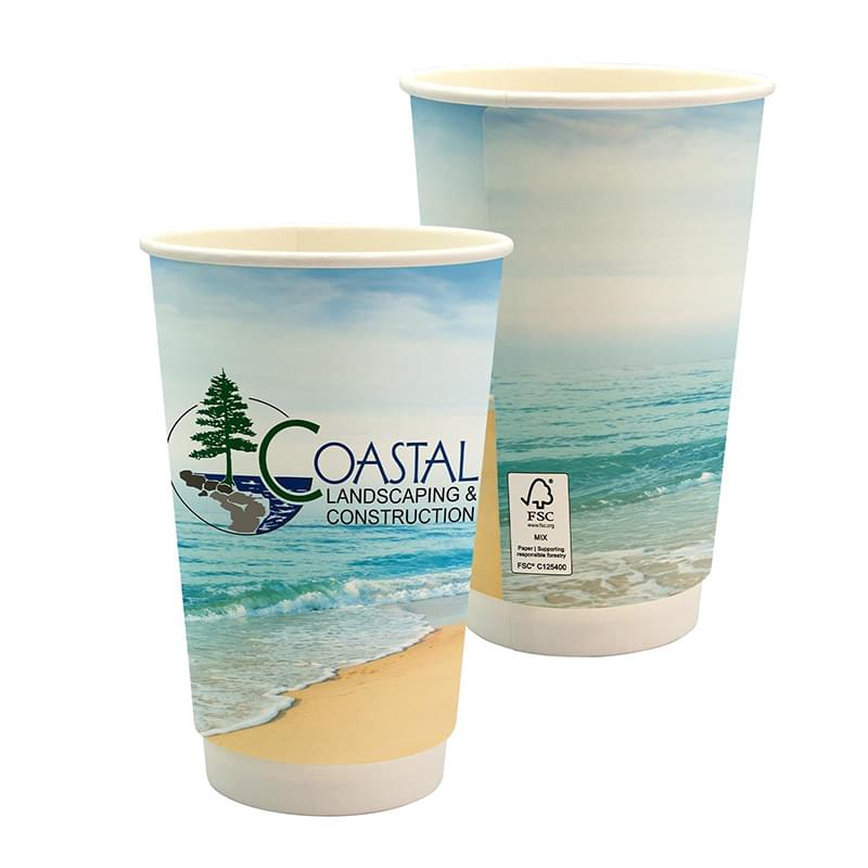 16 oz. Full Color Seaside Paper Cup