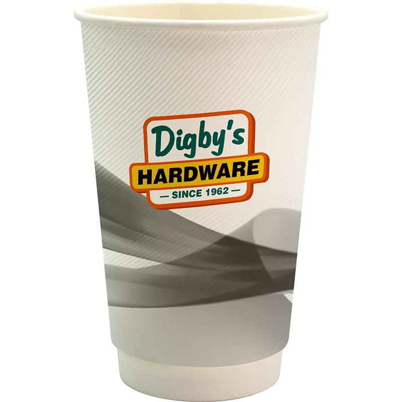 16 oz. Full Color Floating Cube Paper Cup