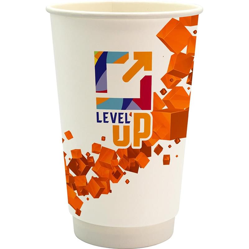 16 oz. Full Color Floating Cube Paper Cup