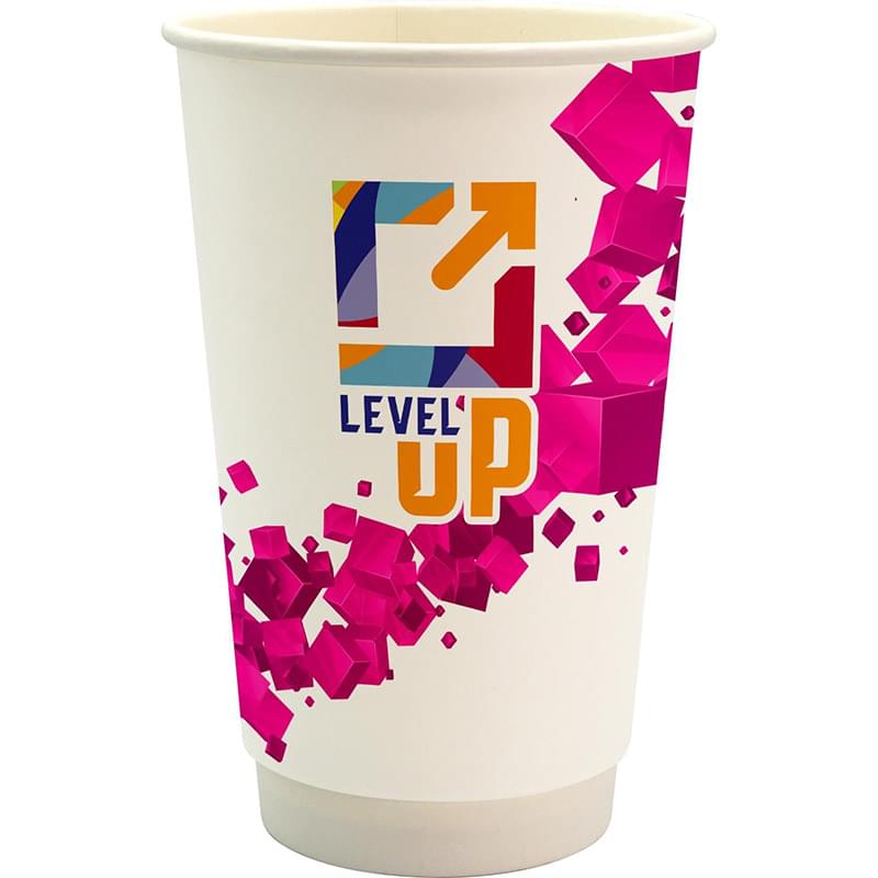 16 oz. Full Color Floating Cube Paper Cup