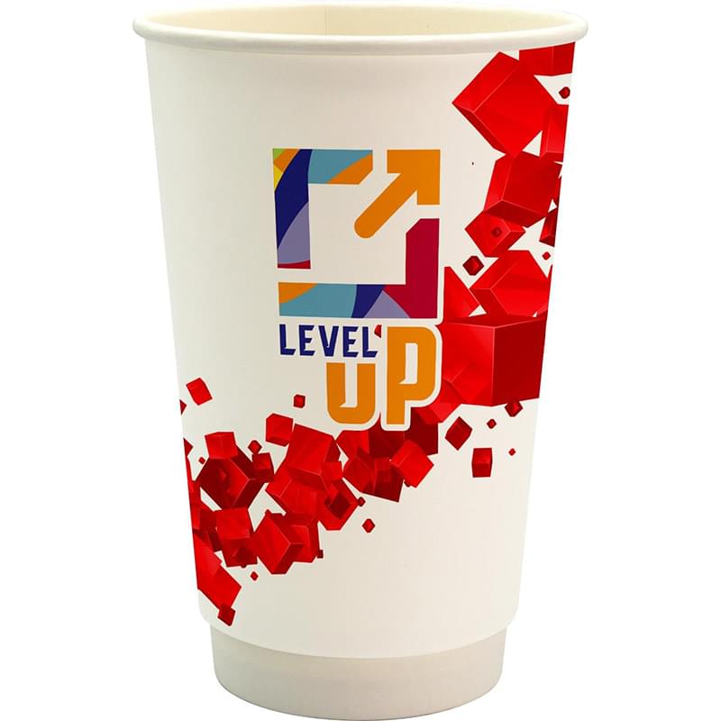 16 oz. Full Color Floating Cube Paper Cup