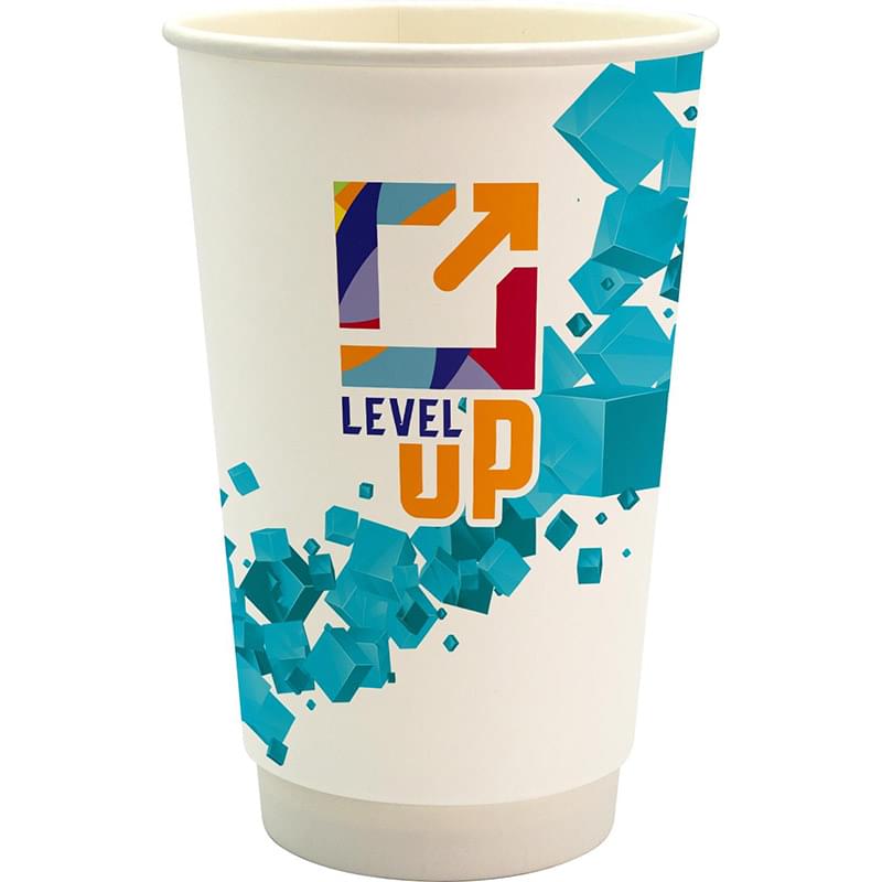 16 oz. Full Color Floating Cube Paper Cup