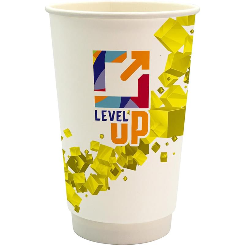 16 oz. Full Color Floating Cube Paper Cup