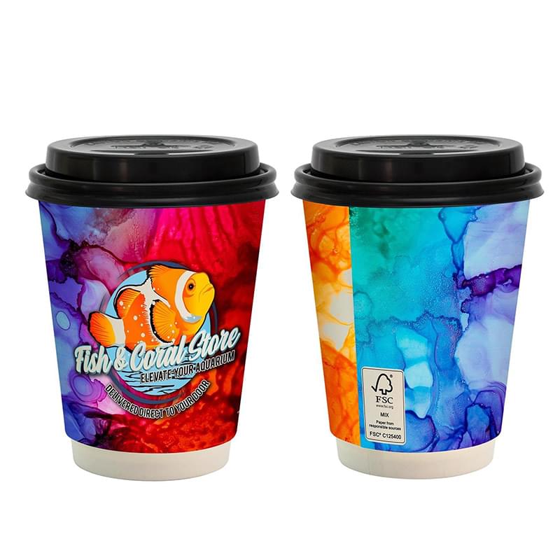 12 oz. Full Color Paper Cup with Lid