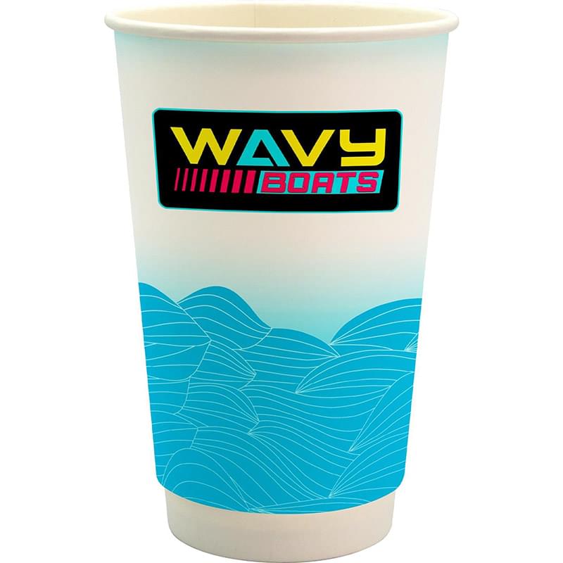 16 oz. Full Color Turbulent Waves Paper Cup