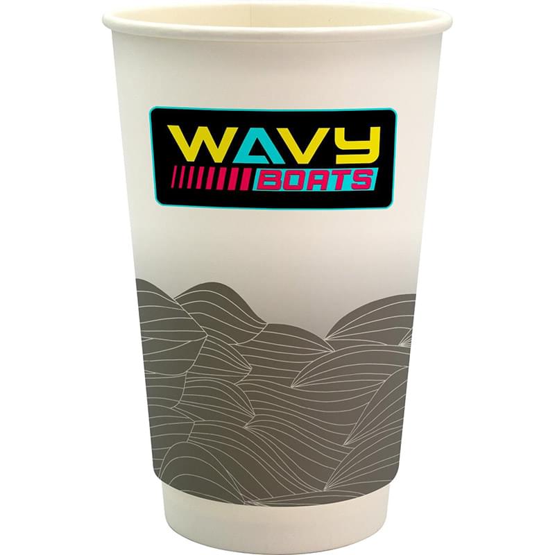 16 oz. Full Color Turbulent Waves Paper Cup