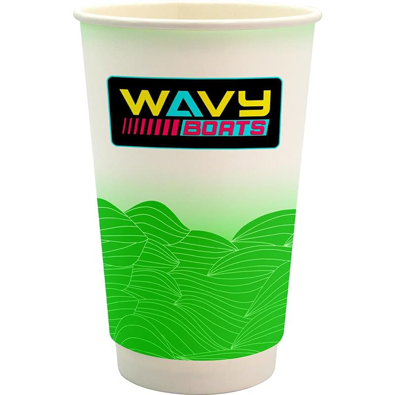 16 oz. Full Color Turbulent Waves Paper Cup