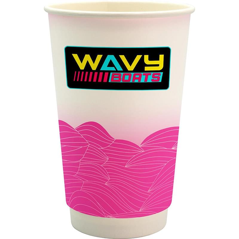 16 oz. Full Color Turbulent Waves Paper Cup