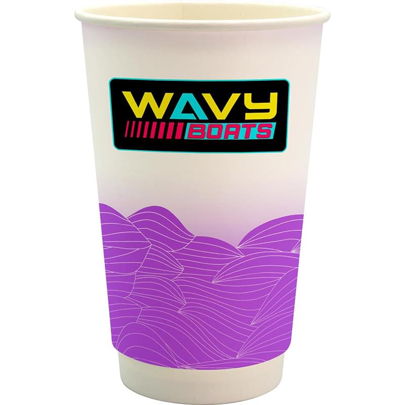 16 oz. Full Color Turbulent Waves Paper Cup
