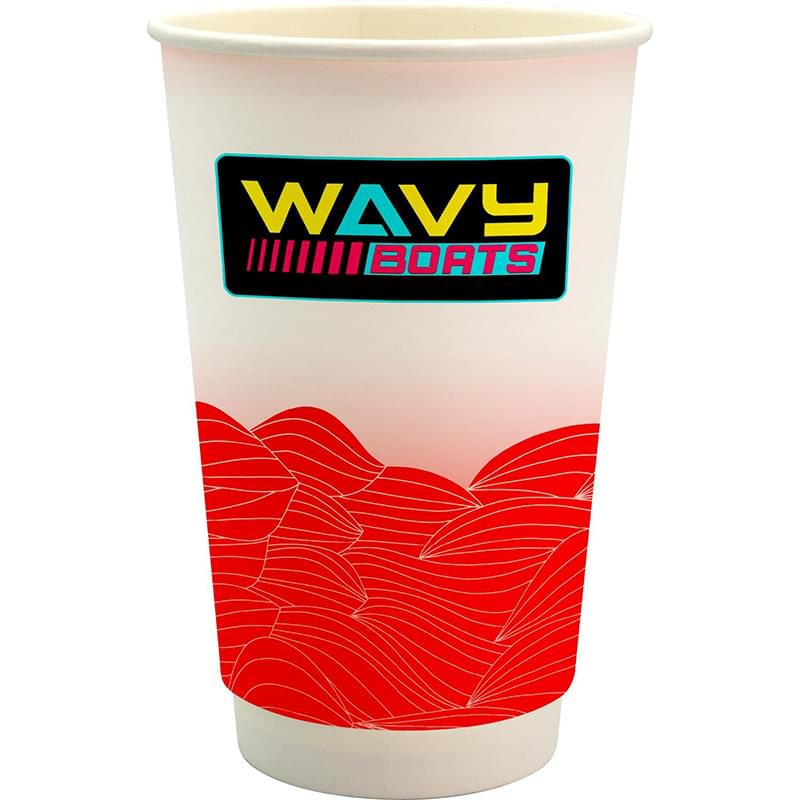 16 oz. Full Color Turbulent Waves Paper Cup