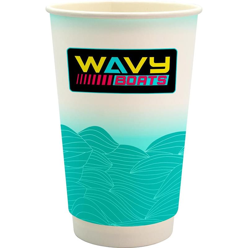 16 oz. Full Color Turbulent Waves Paper Cup