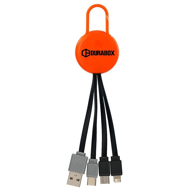 Colorful Clip Dual Input 3 in 1 Charging Cable