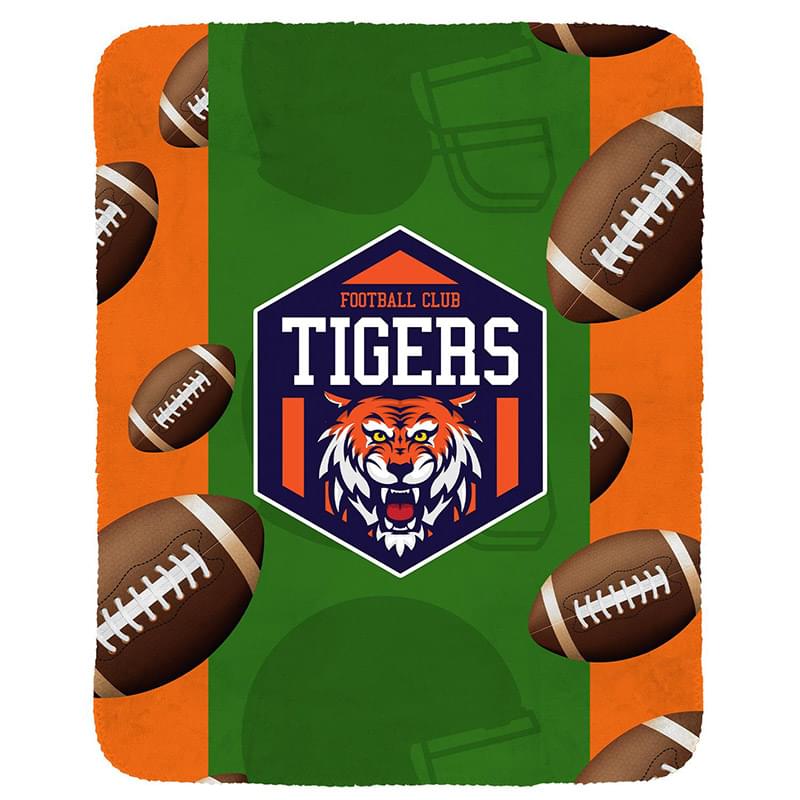 Football Velvety Recycled Plush Blanket