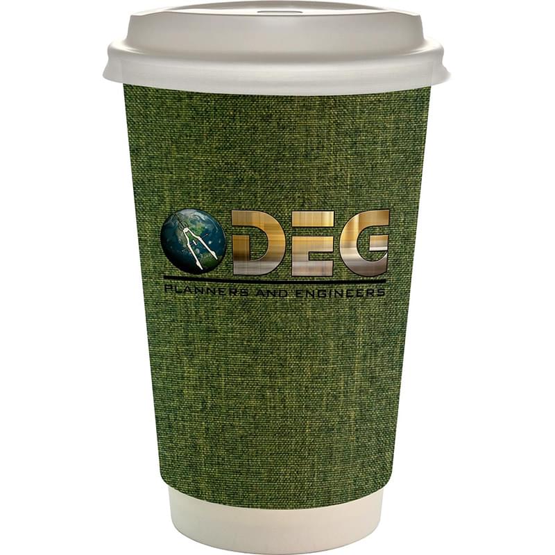 16 oz. Full Color Ridge Paper Cup With Lid