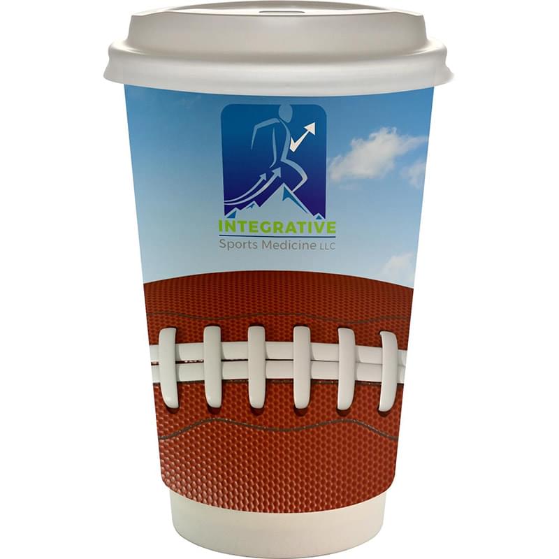 16 oz. Full Color Sporty Paper Cup With Lid