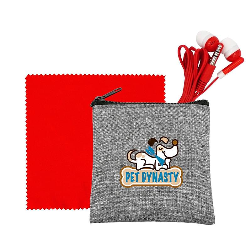 Recycled Ear Bud & Cloth Set