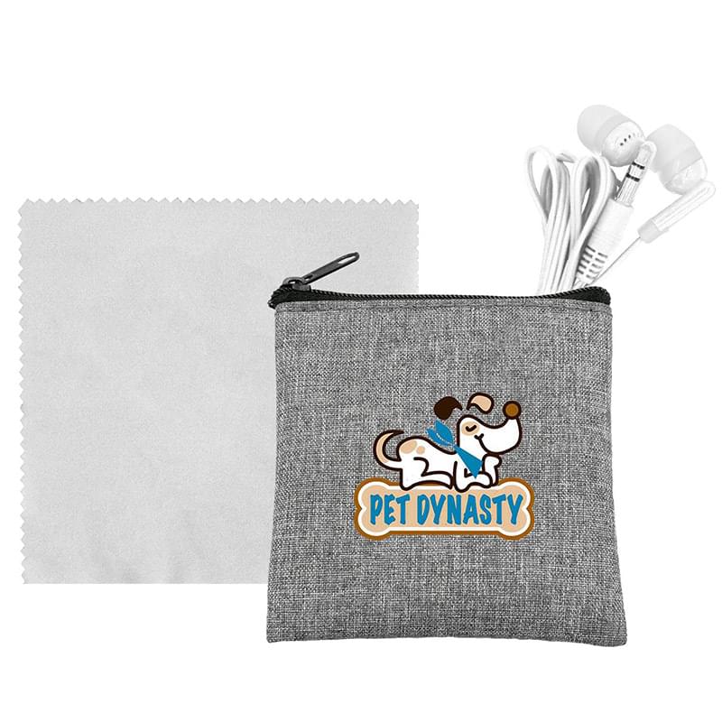 Recycled Ear Bud & Cloth Set