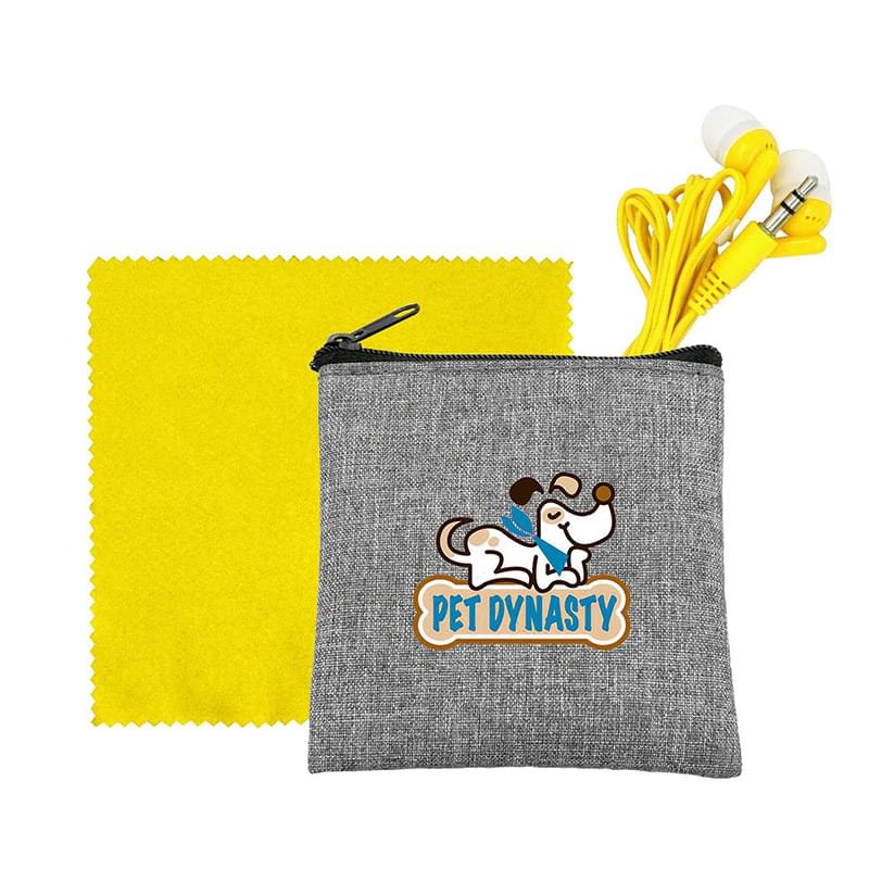 Recycled Ear Bud & Cloth Set