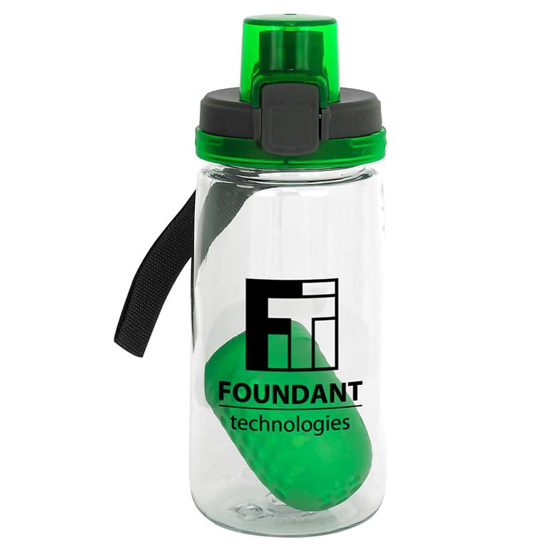 Locking Lid 18 oz. Recycled Bottle with Floating Infuser